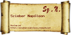 Szieber Napóleon névjegykártya
