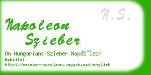 napoleon szieber business card